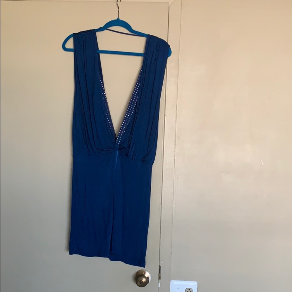 Plunge Neckline Dress Moda International - Picture 3 of 7